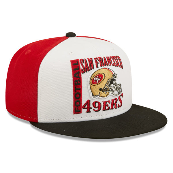 San Francisco 49ers New Era HELMET HIT 9Fifty Snapback NFL Hat – White/Red/Black