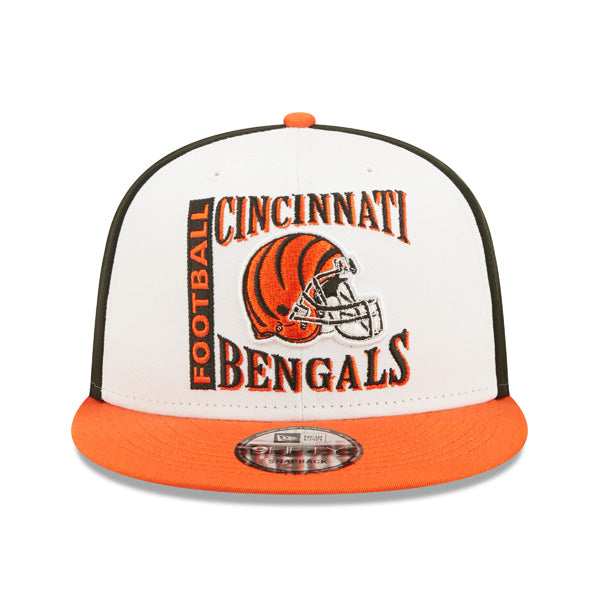 Cincinnati Bengals New Era HELMET HIT 9Fifty Snapback NFL Hat – White/Black/Orange