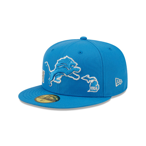 Detroit Lions New Era TEAM IDENTITY Exclusive NFL Fitted 59Fifty Hat