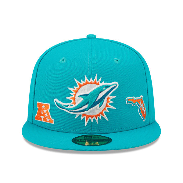 Miami Dolpins New Era TEAM IDENTITY Exclusive NFL Fitted 59Fifty Hat