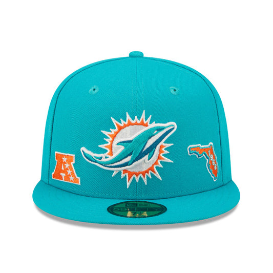 Miami Dolpins New Era TEAM IDENTITY Exclusive NFL Fitted 59Fifty Hat