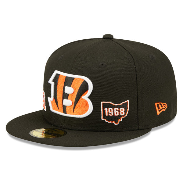 Cincinnati Bengals New Era TEAM IDENTITY Exclusive NFL Fitted 59Fifty Hat