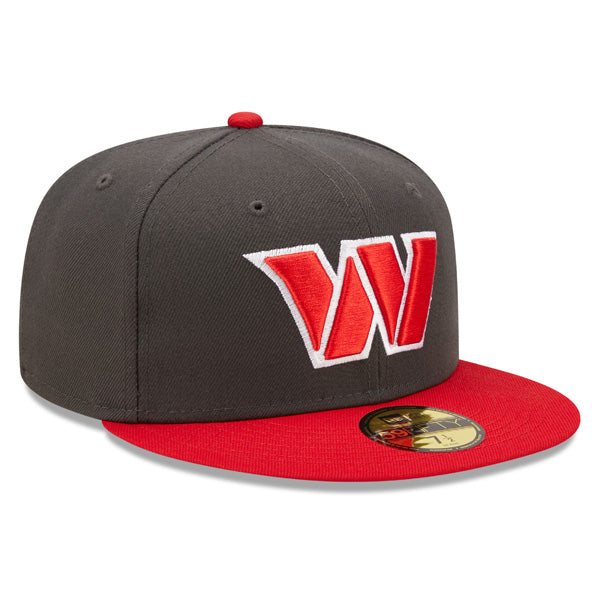 Washington Commanders NFL Exclusive New Era 59FIFTY Fitted Hat -Charcoal/Red