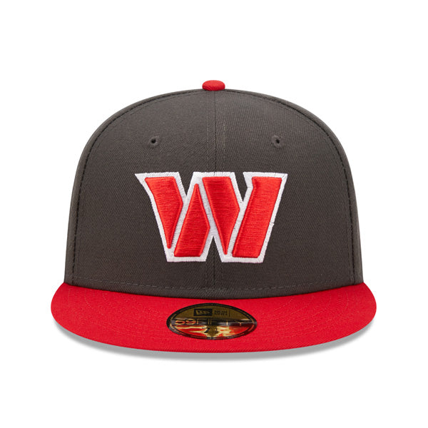 Washington Commanders NFL Exclusive New Era 59FIFTY Fitted Hat -Charcoal/Red