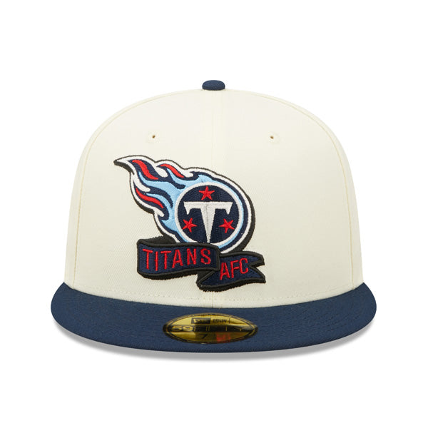 Tennessee Titans New Era 2022 NFL Sideline 59FIFTY Fitted Hat - Chrome/Navy