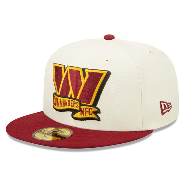 Washington Commanders New Era 2022 NFL Sideline 59FIFTY Fitted Hat - Chrome/Burgundy