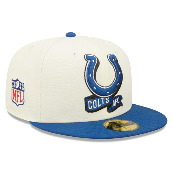 Indianapolis Colts New Era 2022 NFL Sideline 59FIFTY Fitted Hat - Chrome/Royal