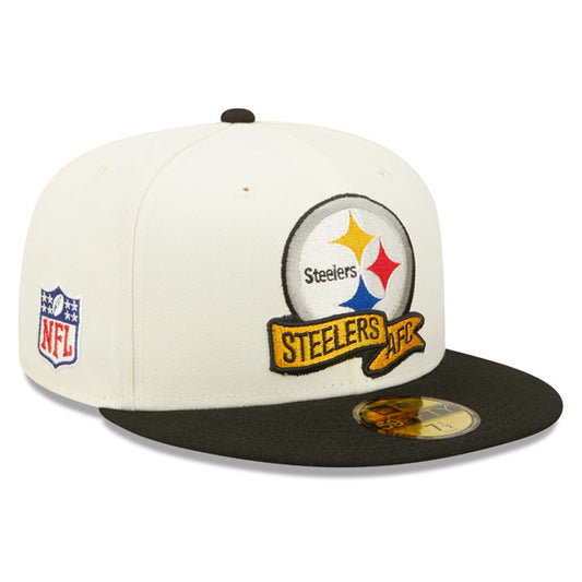Pittsburgh Steelers New Era 2022 NFL Sideline 59FIFTY Fitted Hat - Chrome/Black