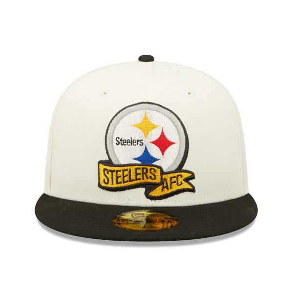 Pittsburgh Steelers New Era 2022 NFL Sideline 59FIFTY Fitted Hat - Chrome/Black