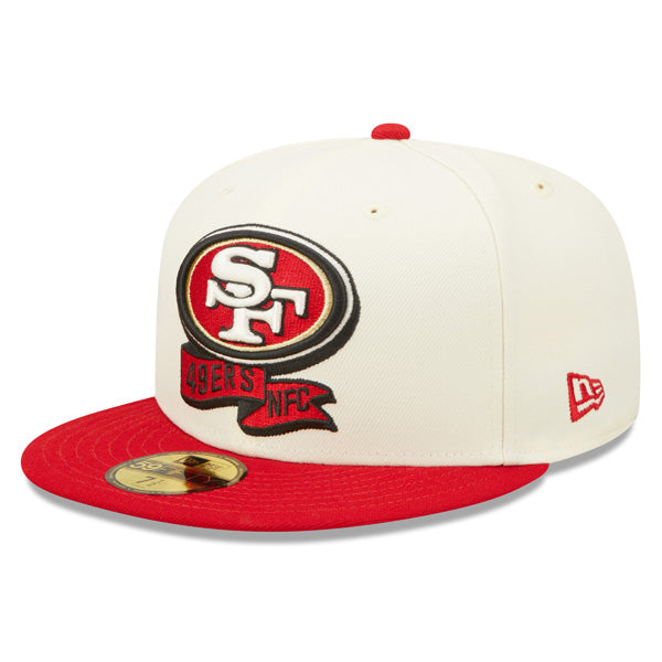 San Francisco 49ers New Era 2022 NFL Sideline 59FIFTY Fitted Hat - Chrome/Scarlet