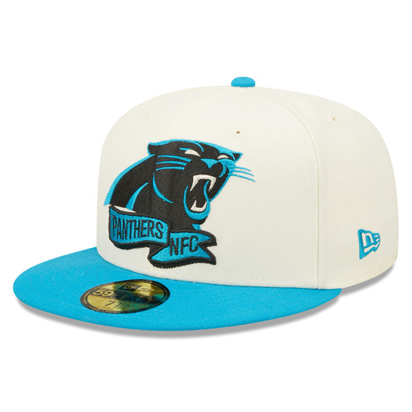 Carolina Panthers New Era 2022 NFL Sideline 59FIFTY Fitted Hat - Chrome/Electric Blue