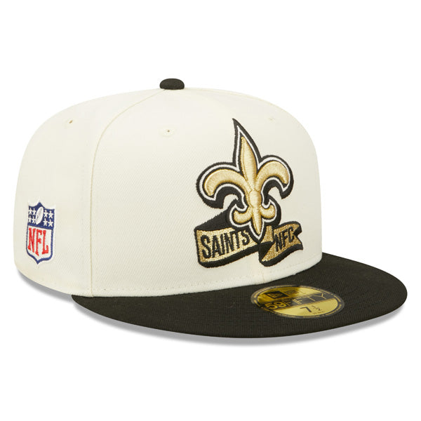 New Orleans Saints New Era 2022 NFL Sideline 59FIFTY Fitted Hat - Chrome/Black