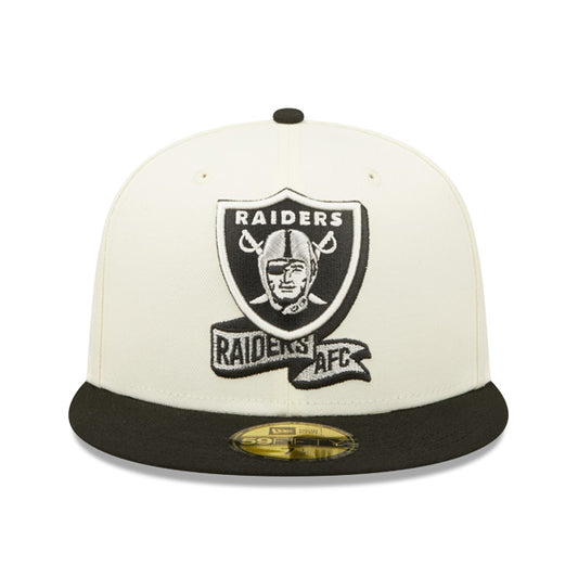 Las Vegas Raiders New Era 2022 NFL Sideline 59FIFTY Fitted Hat - Chrome/Black
