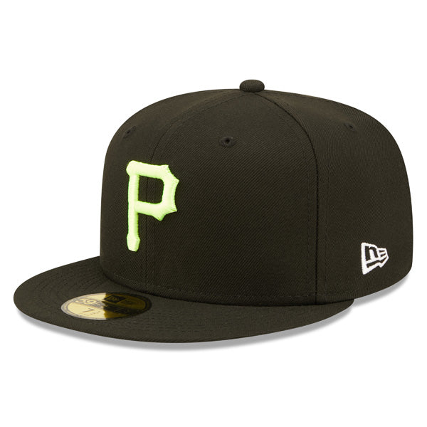 Pittsburgh Pirates 76th WORLD SERIES Exclusive SUPER POP New Era Fitted 59Fifty MLB Hat -Black/Lime