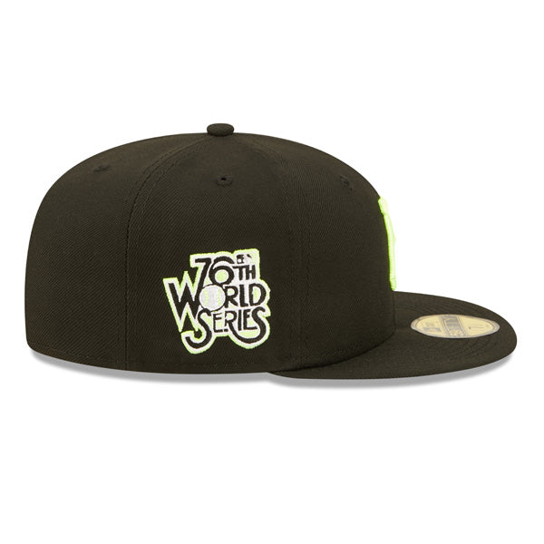 Pittsburgh Pirates 76th WORLD SERIES Exclusive SUPER POP New Era Fitted 59Fifty MLB Hat -Black/Lime