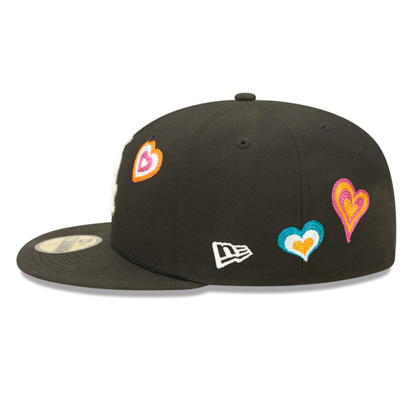 Chicago White Sox CHAINED HEARTS Exclusive New Era Fitted 59Fifty MLB Hat -Black/Pink
