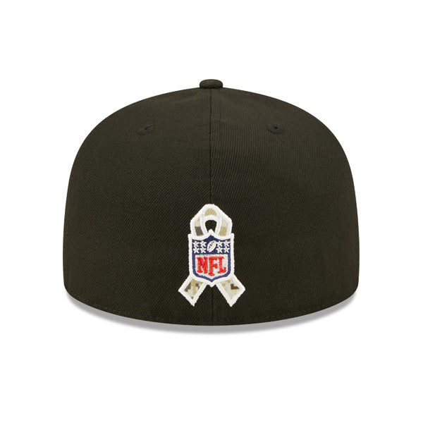 Las Vegas Raiders New Era 2022 Salute To Service 59FIFTY Fitted Hat - Black/Gray