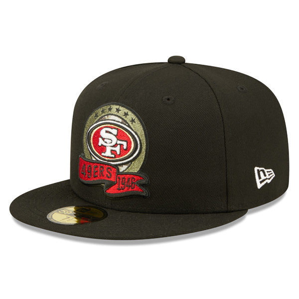 San Francisco 49ers New Era 2022 Salute To Service 59FIFTY Fitted Hat - Black/Gray