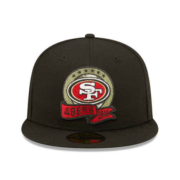 San Francisco 49ers New Era 2022 Salute To Service 59FIFTY Fitted Hat - Black/Gray