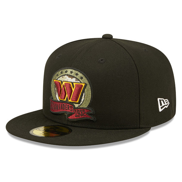 Washington Commanders New Era 2022 Salute To Service 59FIFTY Fitted Hat - Black/Burgundy