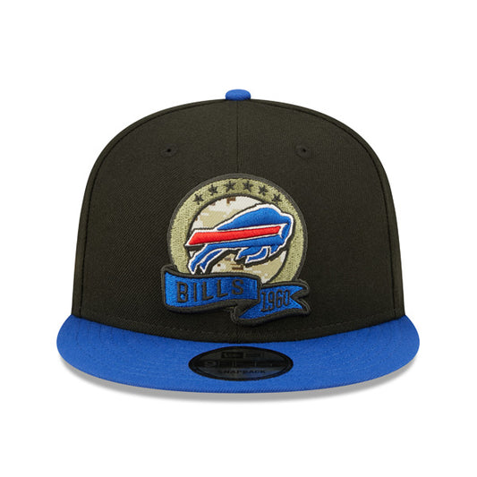Buffalo Bills NFL 2022 Salute to Service 9FIFTY Snapback Hat - Black/Royal
