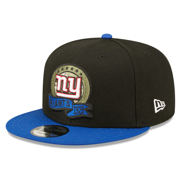 New York Giants NFL 2022 Salute to Service 9FIFTY Snapback Hat - Black/Royal