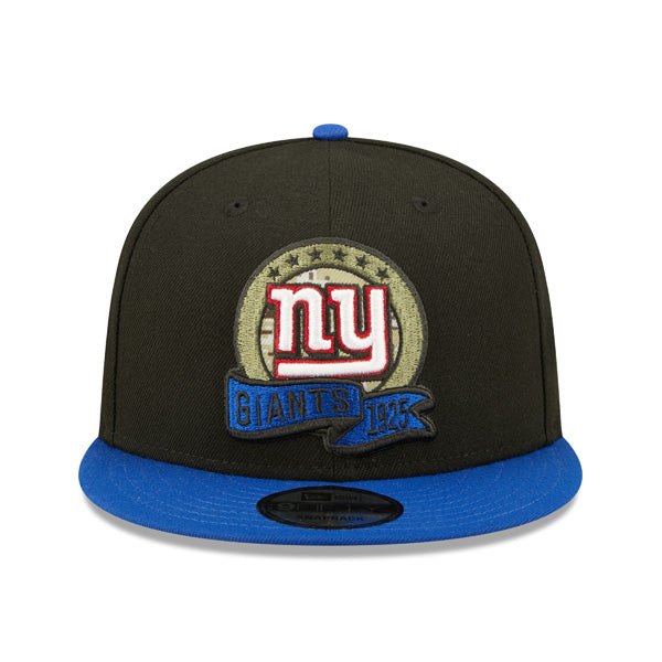New York Giants NFL 2022 Salute to Service 9FIFTY Snapback Hat - Black/Royal
