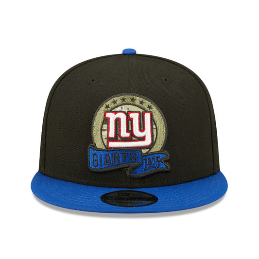 New York Giants NFL 2022 Salute to Service 9FIFTY Snapback Hat - Black/Royal