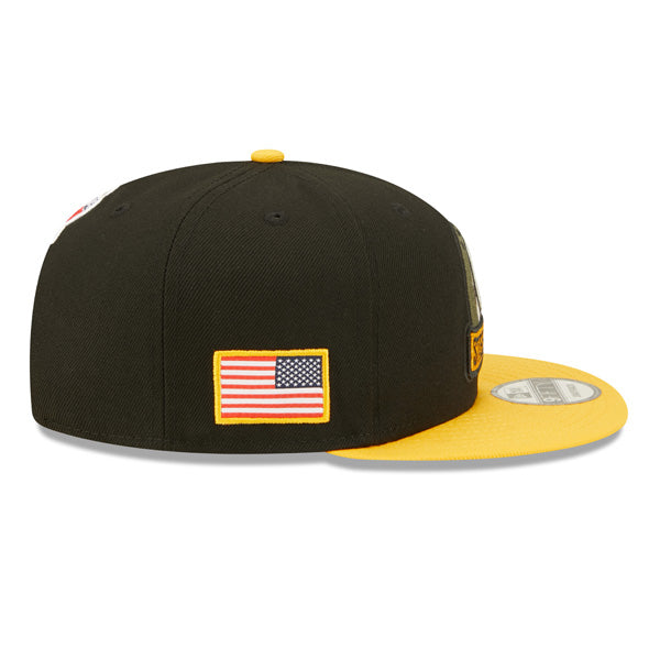 Pittsburgh Steelers NFL 2022 Salute to Service 9FIFTY Snapback Hat - Black/Yellow