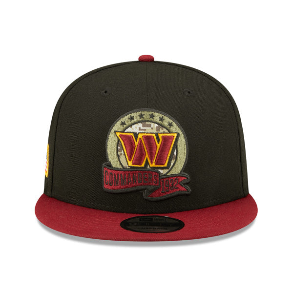 Washington Commanders NFL 2022 Salute to Service 9FIFTY Snapback Hat - Black/Burgundy