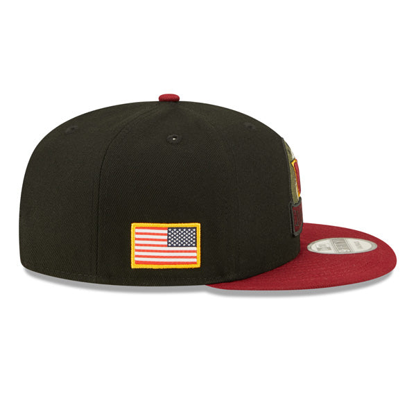 Washington Commanders NFL 2022 Salute to Service 9FIFTY Snapback Hat - Black/Burgundy