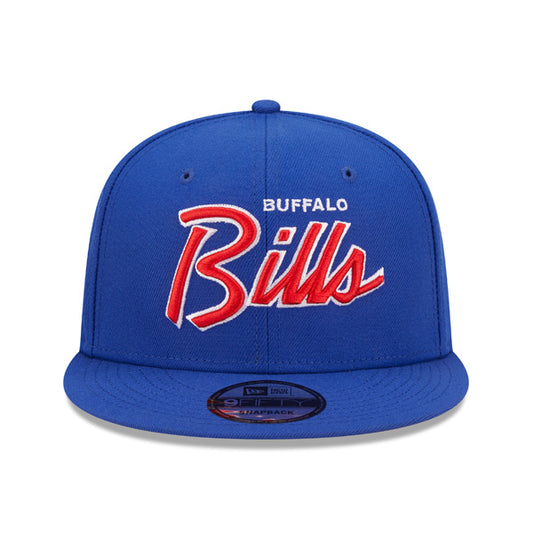 Buffalo Bills New Era NFL CLASSIC SCRIPT Snapback Hat – Royal/Red
