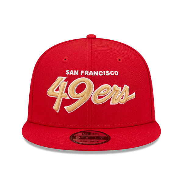 San Francisco 49ers New Era NFL CLASSIC SCRIPT Snapback Hat – Red/Gold