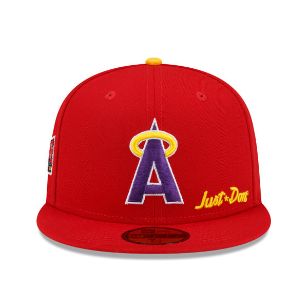 California Angels New Era 1989 All-Star Game Exclusive JUST DON 59Fifty Fitted Hat – Red/Purple/Yellow Bottom