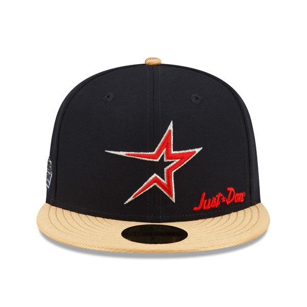 Houston Astros JUST DON Astrodome The Original Exclusive New Era 59Fifty Fitted NBA Hat – Navy/Gold/Red Bottom