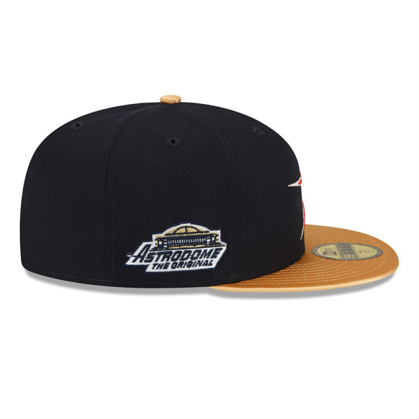 Houston Astros JUST DON Astrodome The Original Exclusive New Era 59Fifty Fitted NBA Hat – Navy/Gold/Red Bottom