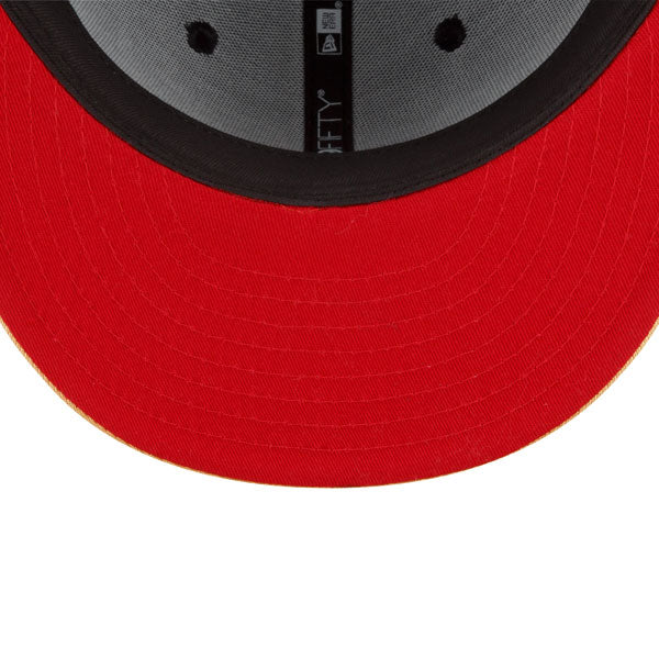 Houston Astros JUST DON Astrodome The Original Exclusive New Era 59Fifty Fitted NBA Hat – Navy/Gold/Red Bottom