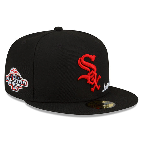 Chicago White Sox JUST DON 2003 All-Star Game Exclusive New Era 59Fifty Fitted NBA Hat – Black/Red/Gray Bottom