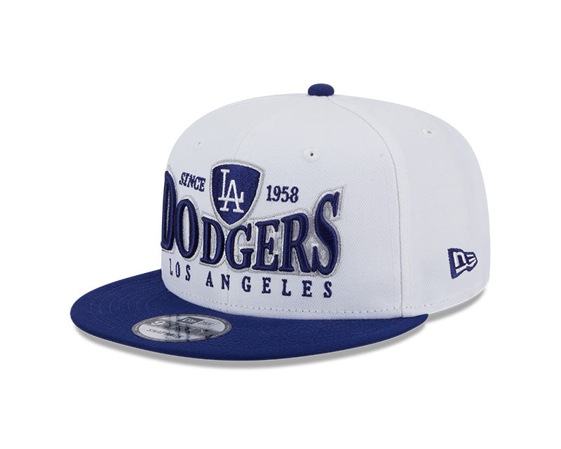 Los Angeles Dodgers MLB New Era CREST 9Fifty Snapback Hat - White/Royal