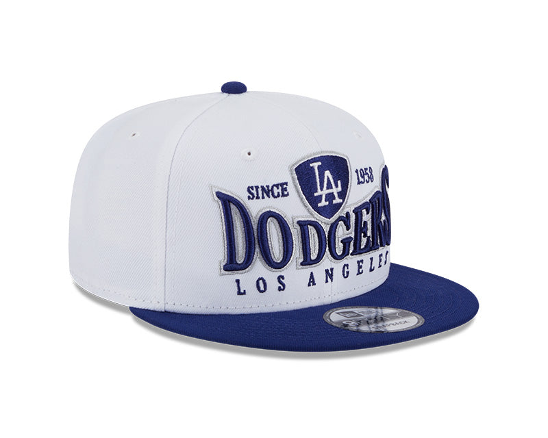 Los Angeles Dodgers MLB New Era CREST 9Fifty Snapback Hat - White/Royal