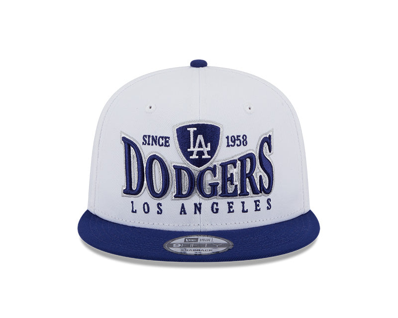 Los Angeles Dodgers MLB New Era CREST 9Fifty Snapback Hat - White/Royal