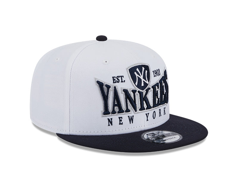 New York Yankees MLB New Era CREST 9Fifty Snapback Hat - White/Navy