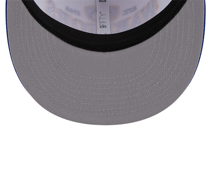 Golden State Warriors NBA New Era CREST 9Fifty Snapback Hat - White/Royal