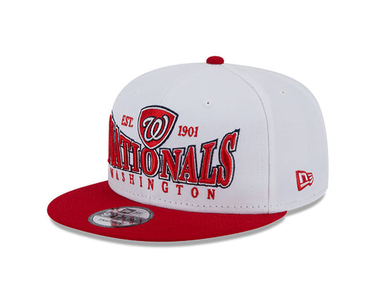 Washington Nationals MLB New Era CREST 9Fifty Snapback Hat - White/Red