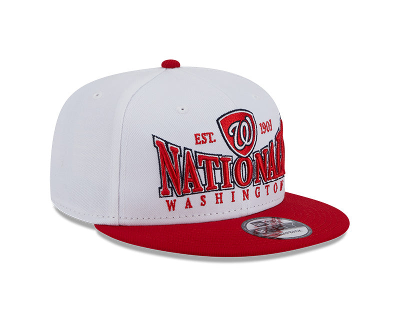 Washington Nationals MLB New Era CREST 9Fifty Snapback Hat - White/Red