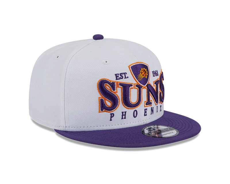 Phoenix Suns NBA New Era CREST 9Fifty Snapback Hat - White/Purple