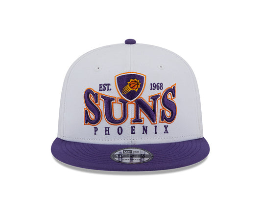 Phoenix Suns NBA New Era CREST 9Fifty Snapback Hat - White/Purple