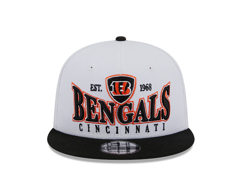 Cincinnati Bengals NFL New Era CREST 9Fifty Snapback Hat - White/Black