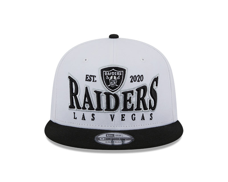 Las Vegas Raiders NFL New Era CREST 9Fifty Snapback Hat - White/Black