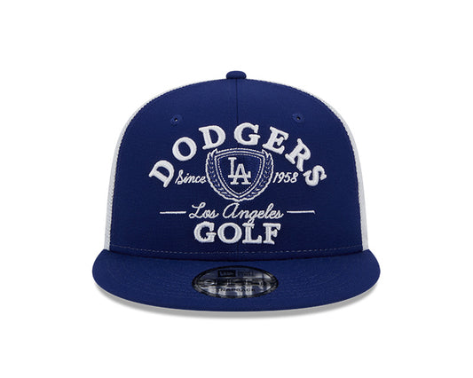 Los Angeles Dodgers MLB New Era THE CLUB TRUCKER 9Fifty Snapback Mesh Hat - White/Royal